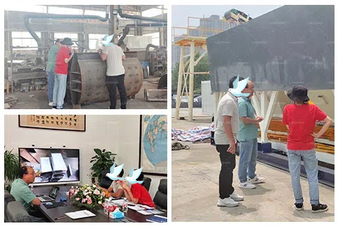 Columbia Customer Visit LingHao for Block Machine