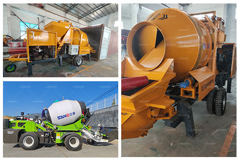 Concrete mixer pump & self loading mixer ship to Guinea