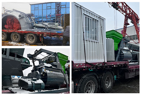 Linghao Machinery's concrete mixing plant has successfully been shipped to Russia