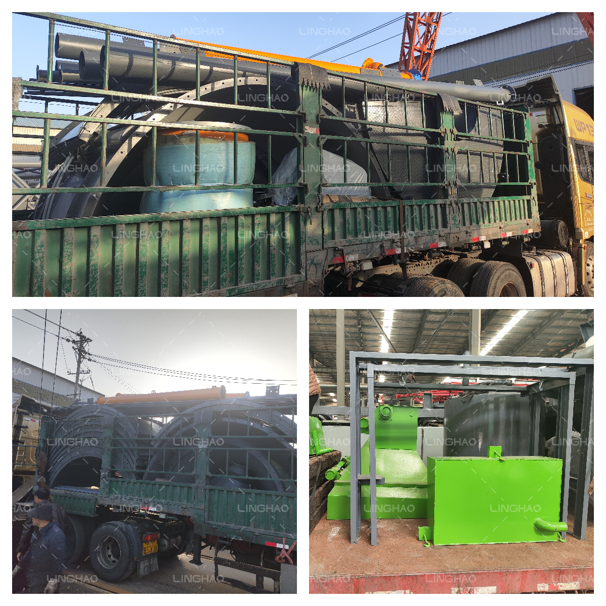 Linghao Machinery's concrete mixing plant is once again being shipped to Russia