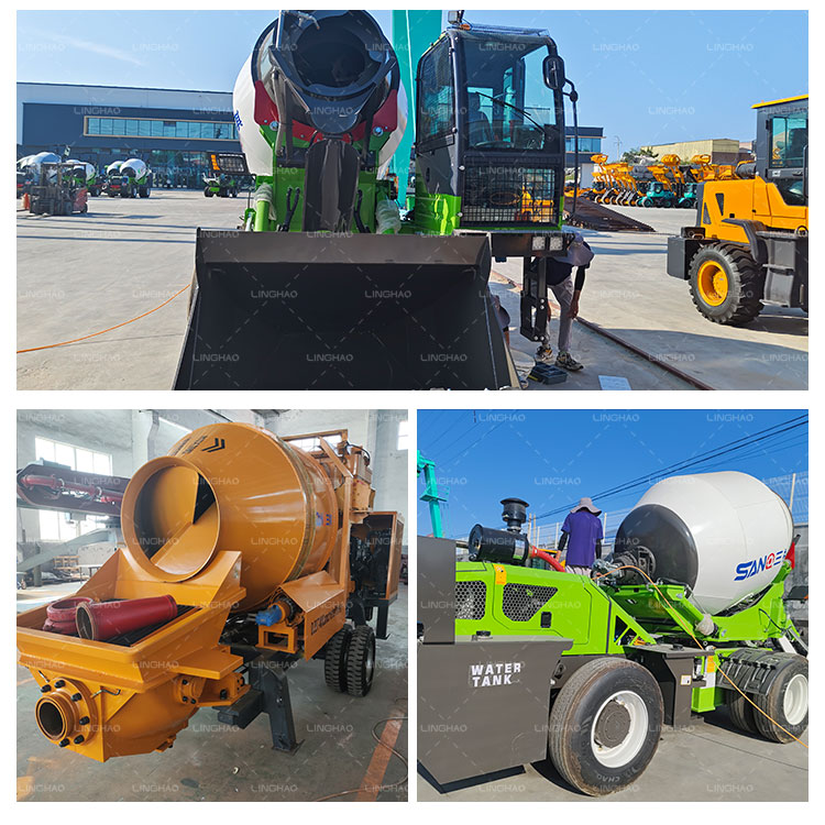 Concrete mixer pump & self loading mixer ship to Guinea