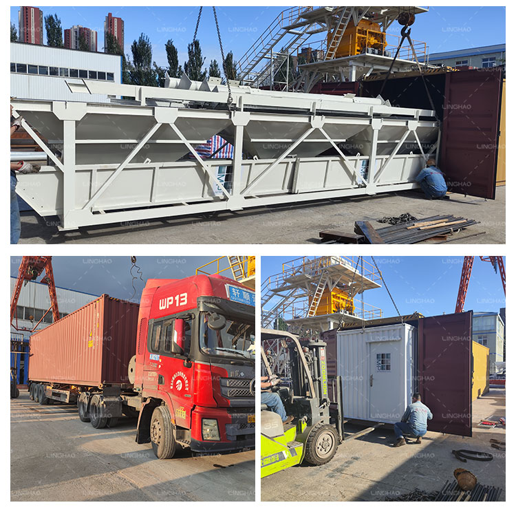 Concrete batching plant ship to Nigeria