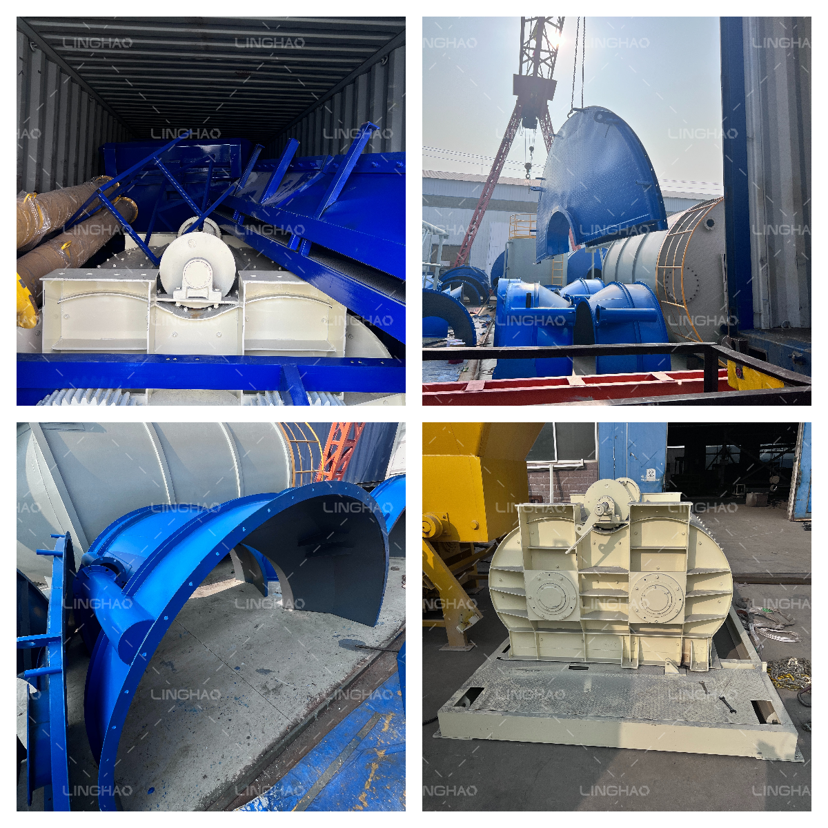 Linghao Machinery's dual-line concrete batching plant has been successfully shipped to Zambia